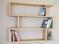 Modern bookshelf made of solid pine | Wall hanging funky shelf| Minimalistic beautiful shelf. 