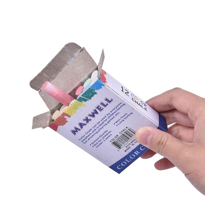 12 pcs/Lot Dustless Chalk Pen Drawing Chalks For Blackboard Accessories Eshylala