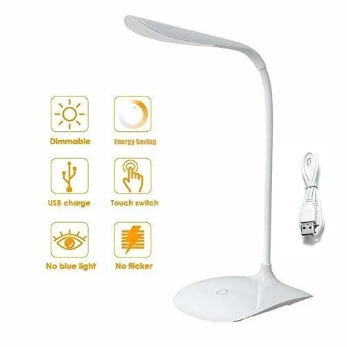 LED Rechargeable Table Lamp | 3 Step Touch Bed Lamp LED | Desk Study Table Light Lamp