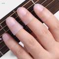 4x Silicone Guitar Finger Guards for Guitar Beginner Stringed Instruments , Clear, XS. 