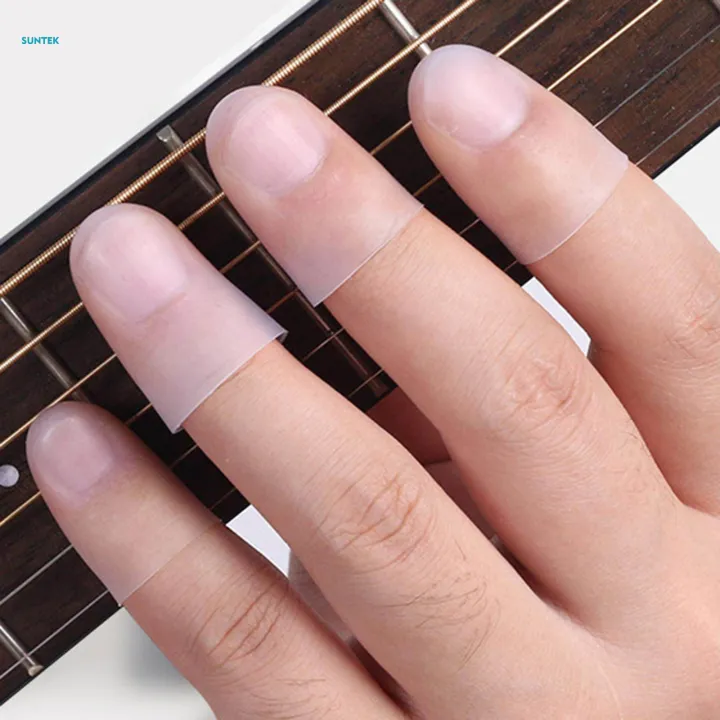 4x%20Silicone%20Guitar%20Finger%20Guards%20for%20Guitar%20Beginner%20Stringed%20Instruments%20,%20Clear,%20XS%20-%20Image%205