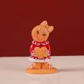 Creative Cartoon Christmas Gingerbread Man Ornament Resin Boy/Girl Ginger Man Figurines Decorative Handmade Christmas Decoration New Year. 