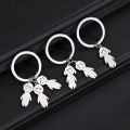 Personalized Boy Girl Pendant Engrave Name Keychain For Women Stainless Steel Nameplate Date DIY Key Chain Family Jewelry Gift. 