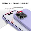 Luxury High Quality Light Purple Silicone Case for iPhone 14Promax, 14Pro,14Plus, 14, 13Pro max,13pro,13,12promax,12pro,12. 