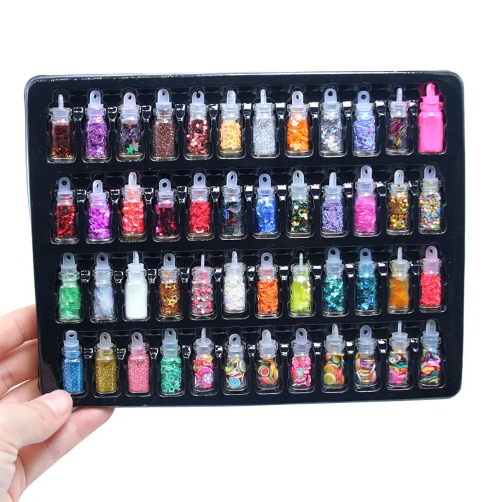 48Pcs%20Sequins/Glitter%20Filler%20Soft%20Slime%20Toys%20For%20Children%20Mud%20DIY%20Kit%20-%20Image%203