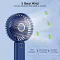 Maytto Mini Portable Fan LED Digital Display Foldable Handheld Fan Telescopic Folding Fan Dormitory Rechargeable Fan Quiet Fashion Fan Low Noise Flexible Fan Hang Handheld Desktop Fan. 
