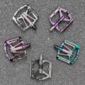 WEST BIKING Electroplated Aluminum Alloy Pedals MTB Road Bicycle Pedals Multi-Color Anti Slip Waterproof Three Bearing Pedals. 
