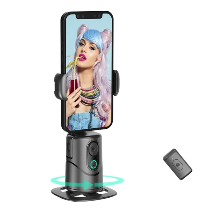 Auto Face Tracking Phone Holder No App Required 360° Rotation Phone ...