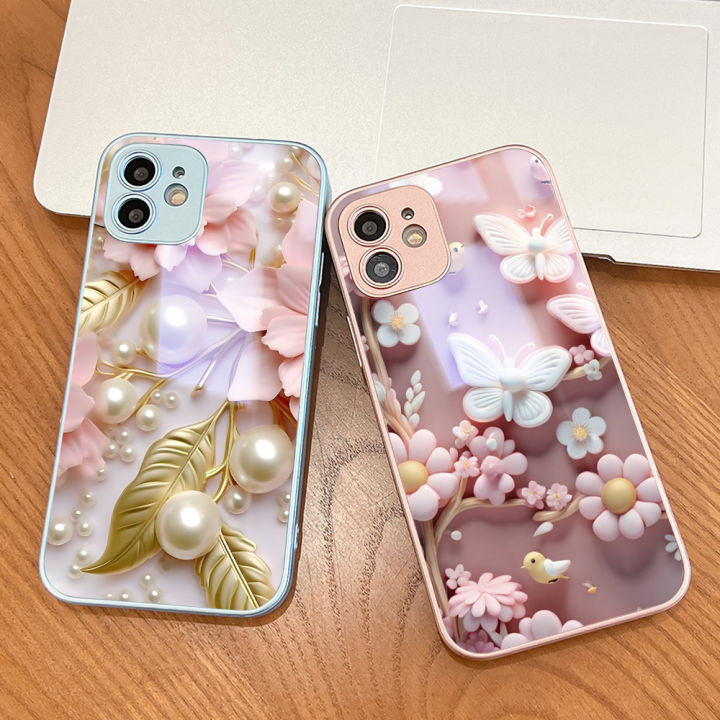 UCUC%20for%20OPPO%20F19%20Pro%20A94%20Cover%20Tempered%20Glass%20Golden%20Pearl%20Luxury%20Metallic%20Lens%20Phone%20Case%20-%20Image%208