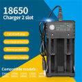 Gu 2-slot USB 18650 battery charger dual independent charging adapter 3.7V 4.2V lithium battery charger. 