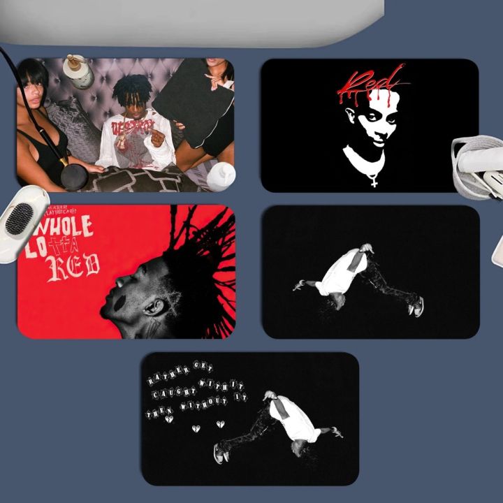 Playboi Carti Rapper Red Floor Mat Anti-Slip Kitchen Bedroom Handmade ...