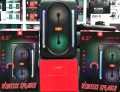 Wireless portable Bluetooth KTS-1329 speaker 13 inch with led colorful light karaoke Video function speaker FREE WIRELESS MICROPHONE AND REMOTE. 