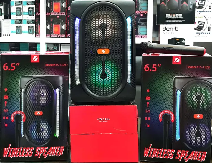 Wireless%20portable%20Bluetooth%20KTS-1329%20speaker%2013%20inch%20with%20led%20colorful%20light%20karaoke%20Video%20function%20speaker%20FREE%20WIRELESS%20MICROPHONE%20AND%20REMOTE%20-%20Image%203