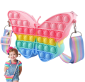 Pop Shoulder Bag Fidget Toy Rainbow Butterfly Pop Fidget Bag. 