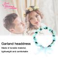 Muses Mall Lightweight Flower Crown Boho Lace Flower Crown Headband for Women Elastic Design Hair Accessories for Girls Floral Garland Headdress for Festival Parties Mini Flower Crown Headpiece. 
