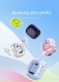 Bluetooth-Compatible Noise Canceling Translucent Earphones with Digital Display Charging Case Small Ear Buds for Sports Working. 