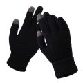 【HOT】 Women Men Warm Winter Touch Screen Gloves Stretch Classical Knit Mittens Wool Full Finger Outdoor Cycling Driving Glove. 