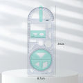 For School Multifunctional Primary School Activity Drawing Geometric Ruler Triangle Ruler Compass Protractor Set Measuring Tool JINBING. 