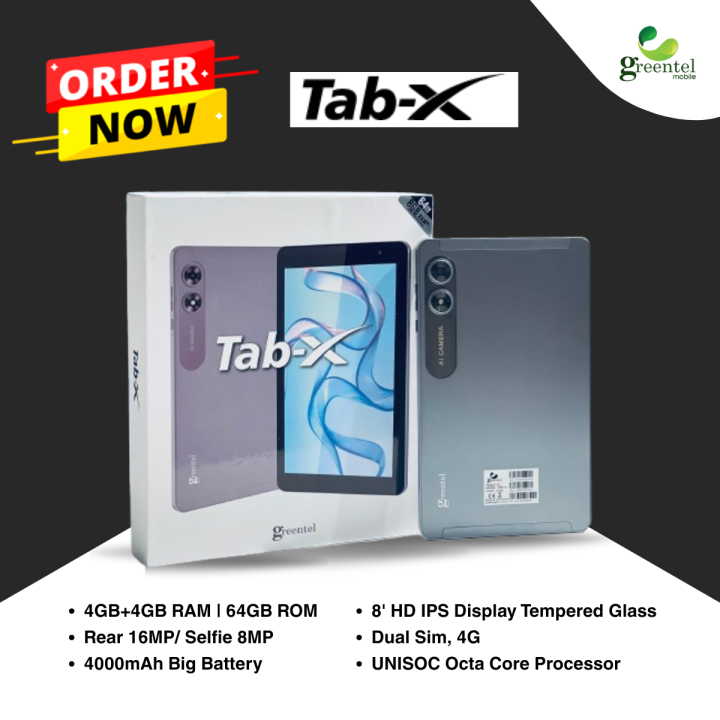 GREENTEL%20Tab-X%20%20Dual%20Sim%204G%20TAB%20%7C%204GB%20+%204GB%20RAM%20%7C%2064GB%20ROM%20%7C%204000mAh%20Battery%20%7C%201%20Year%20Company%20Warranty,%20FREE%20Study%20Buddy%20APP%20-%20Image%205