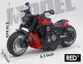 Ming Ying MY66-M1215 1:12 Scale Die-Cast Motorcycle Toy  Alloy Pull Back Motorbike With Music and LED Lights. 