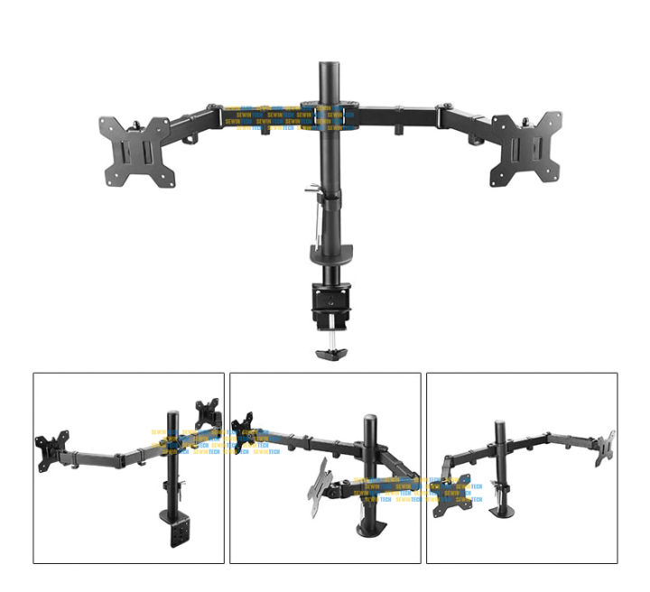 Dual%20Monitor%20Table%20Bracket%20Holder%20Stand%2010"-32"%20Desktop%20Clamping%20Full%20Motion%20360%20Degree%20LCD%20LED%20Monitor%20Mount%20Arm%20Loading%209.9kgs%20Each%20Head%20-%20Image%202