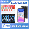 2 Pcs JK Incell Soft OLED for iPhone X XS XR 11 Pro Max 12 13 14 Plus LCD Display Touch Digitizer Assembly Screen Replacement. 