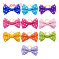 Pet Headwear with Rubber Band Fashion Pet Puppy Bowknot Hair Band. 