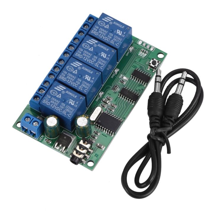 AD22B04 4 CH DTMF MT8870 Audio Decoder Smart Home Relay Controller ...