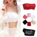 Breathable Mesh Tube Women Strapless Bra Ladies Crop Padded Bra Bandeau Sleeveless Shirt Tube Tops. 