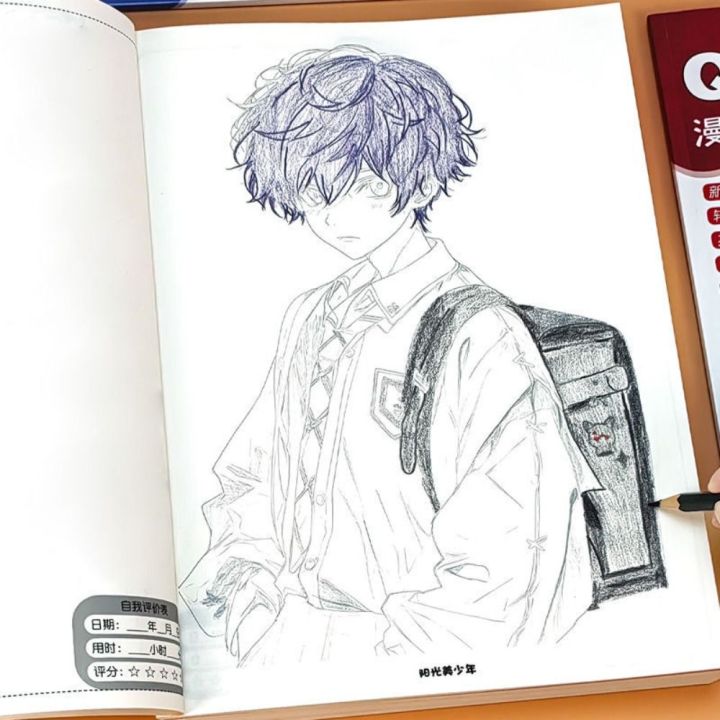 Novice%20Zero%20Basic%20Manga%20Sketching%20Tutorial%20Anime%20Sketch%20Practice%20Comics%20Line%20Draft%20Book%20Tracing%20Drawing%20Anime%20Hand%20Drawn%20Book%20School%20-%20Image%206