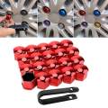 20x Car Wheel Nut Caps Covers Wheel Rim Cover Clip Removal Tool Decorative Bolt Rims 21mm. 