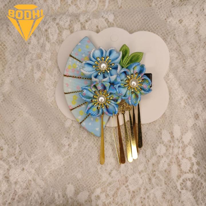 Flower%20Fan-shaped%20Hair%20Clip%20Japanese%20Kimono%20Hair%20Clip%20for%20Girls%20Traditional%20Dress%20Cosplay%20Headgear%20with%20Faux%20Pearl%20Flower%20Decor%20Tassel%20Hairpin%20-%20Image%206