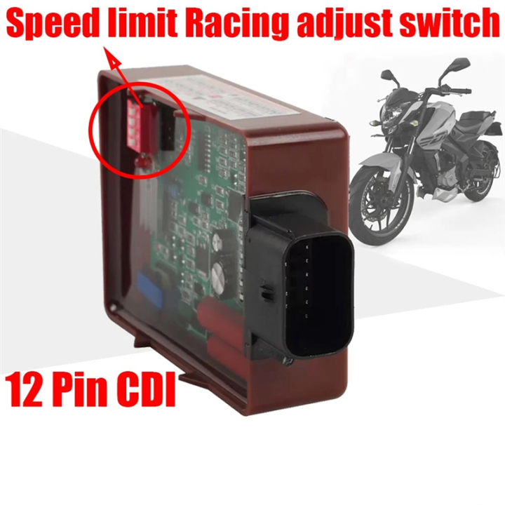 【Sleek】 Ktteay Motorcycle 12 Pin -Ignition Box Adjustable Racing CDI ...