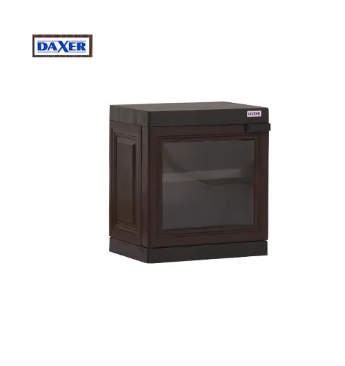 Daxer Plastic Small Cupboard with Glass Door DMC001G