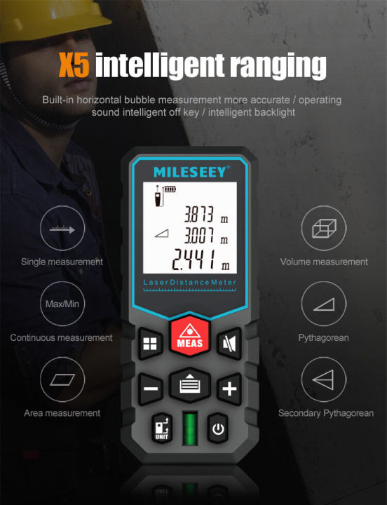 Mileseey%20Laser%20Distance%20Meter%20X5%20X6%20Laser%20Rangefinder%2040M%2060M%20100M%20for%20Measuring%20Distance%20Area%20Volume%20Laser%20Measurement%20Tools%20Bubble%20Mute%20Intelligent%20Laser%20Measure%20Rangefinder%20-%20Image%202