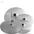 5x Drummer Practice Quiet Cymbal Mute Cymbal Set Low Volume Cymbal Pack for Beginners Drum Set. 