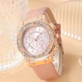 Fopul Mall Elegant Luxury Women Watch 2pcs Set Women Watches Personality Fashion Diamond-encrusted Watch for Women Ladies. 