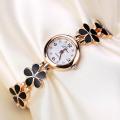 LVPAI Brand Watches Women Daisies Flower Gold Rhinestone Bracelet Wrist Watch Girl Dress Woman Fashion Classic Watch. 