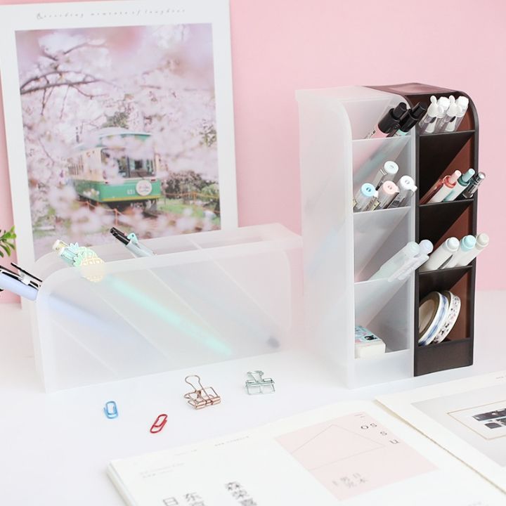 %E3%80%90WEJA%E3%80%91Pen%20Holder%20Office%20School%20Storage%20Case%20Clear%20White%20Black%20Plastic%20Box%20Pen%20Pencil%20Organizer%20Multi-function%204%20Grid%20Desk%20Accessories%20-%20Image%206