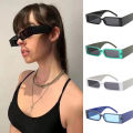 Trendy Hip-hop Sunglasses Personalized Small Square Frame Glasses Retro Wide Leg Sunglasses. 