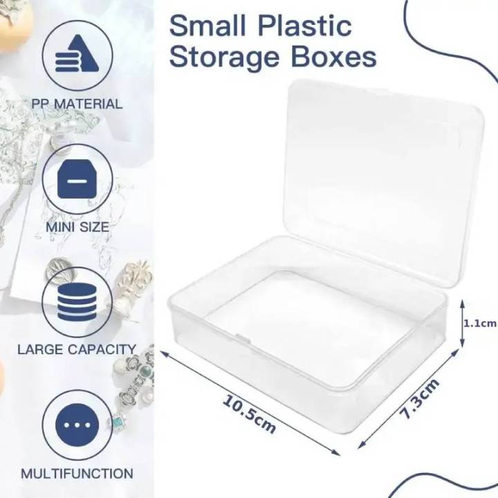 5pcs%20Small%20Plastic%20Containers%20with%20Hinged%20Lids%20Rectangle%20Clear%20Storage%20Boxes%20for%20Card%20Crafts%20Learning%20Supplies%20Screws%20Battery%20-%20Image%207