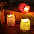 1/5Pcs LED Candle Lights Wave Glitter Candle Light Atmosphere Battery Powered Romantic Candles Lamps Birthday Party Decorations. 