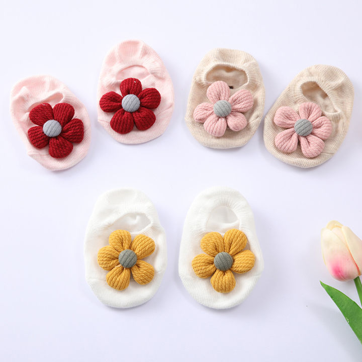 【Fullyoung_520 Store】2 pcs/set baby headband socks set flower anti slip floor sock Sweet Floral Princess elastic hair for toddler