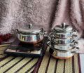 Level Stainless Steel Cookware Set 10pcs Induction Supportable Bottoms. 
