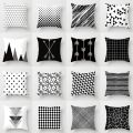 Tpr050 Continental Home Simple Car Sofa Cushion Waist Pillow Case Geometry. 