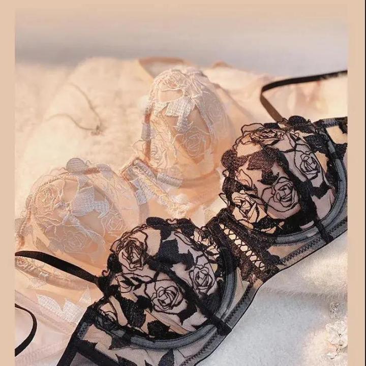 Lace%20Pure%20Desire%20Underwear%20Women's%20Style%20Strapless%20Hot%20Backless%20Bra%20Half%20Cup%20Ultra-Thin%20Big%20Chest%20Show%20Small%20Summer%20-%20Image%207