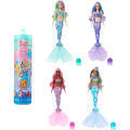 Mattel Barbie Color Reveal Mermaid Series 11.5 Inch Doll and Accessories with 6 Surprises, Color Change Hair, Gift for Kids. 