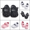 Baby Girl Soft Sole Shoes, Cute Toddler Anti-slip Sneaker, Newborn Bowknot Dot Shoes. 