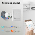 Tuya Smart Life Mini Fan Speed Switch WiFi Ceiling Fan Controller Smart Switch Remote Timing Voice Control Works With Alexa Google Home. 