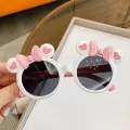 Cute Round Frame Bow Baby Sunglasses Outdoor Play Hiking Photography Modelling Kids Sunglasses. 